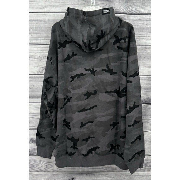 DIXXON FLANNEL CO BLACK CAMO FULL ZIP HOODED SWEATSHIRT HOODIE Men's Size XL - Picture 4 of 7